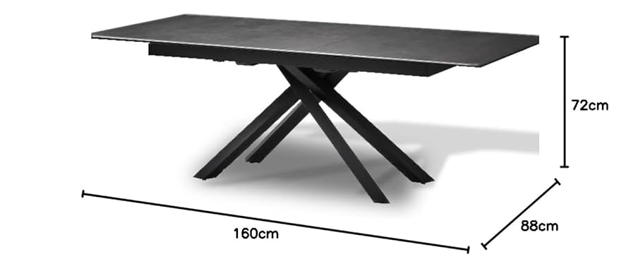 伸長式テーブル セラミック ダイニングテーブル 伸長式 160 200 2way 重厚感 4人