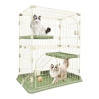 Amazon.co.jp: 猫ケージ キャットケージ 2段 スリム 大型猫用 幅76