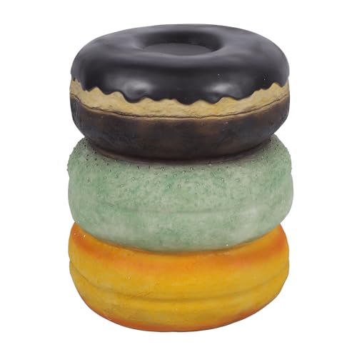 Donut Shape Simulated Food Stool, Material, Comfortable Shoe Changing Stool, Retro Style for Hallway Office Lounge Dorm Room Decor