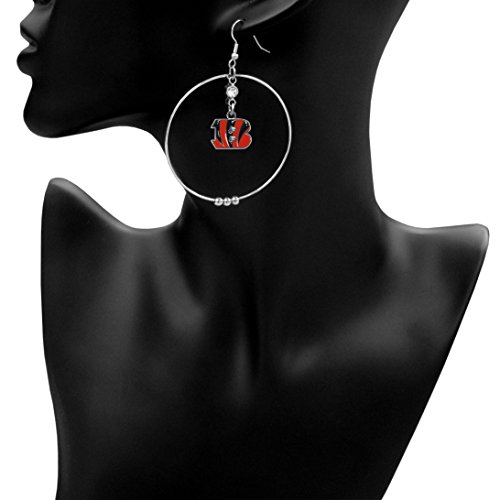 Image of NFL Bengals 2-Inch Hoop Earrings