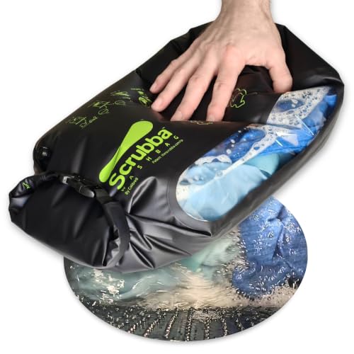 Scrubba Wash Bag - Patented Washboard-in-a-Bag™ Portable Travel...