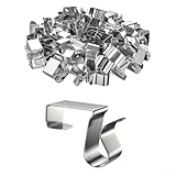 Außenleuchte zum Aufhängen von Clips, 50 Stück, Metall-Dachrinnen-Clips zur Sicherung von LED- und Lichterketten an Dachrinnen und Traufen, langlebig, wetterbeständig (1,85 cm - 50 Stück)