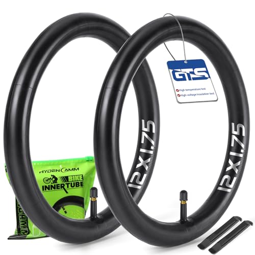 Hydencamm 2 Pack 12' / 12.5' Inch Bike Tube Fit 1.75/1.95/2.125 with 32mm...