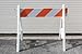 Accuform FBA627 Traffic Control Barricades & Barriers A-FRAME PLASTIC BARRICADES Style: Type II 6-FT