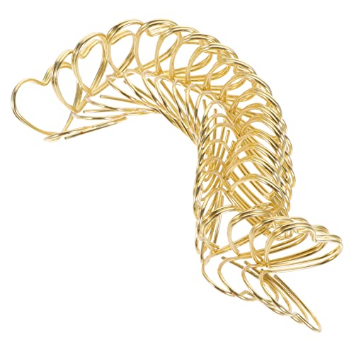 Hemoton 20 peças de suporte para fotos de lembrete, clipe de coração, porta-cartões de mesa, pequeno