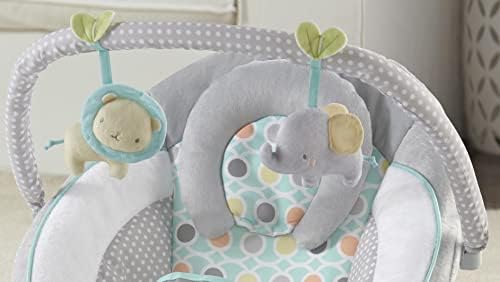 Ingenuity, Soothing Baby Bouncer Chair with Soothing Vibrating Infant Seat, Morrison - 8 Melodies, Removable Toy Bar with 2 Plush Toys, Volume Control, 3-Point Harness, Newborn 0-6 Months