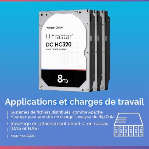 Western Digital Ultrastar DC HC320 disque dur 8 To 7200 trmin 256 Mo 3.5 Série ATA III Neuf - vue 10