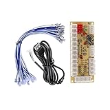 ZEZEFUFU Encoder Board Zero Delay Arcade USB Encoder Board to Joystick for MAME, for JAMMA & Other PC Parts