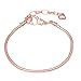 Produktbild DSNSNSSL Rose Gold Farbe Schlangenkette Charm Armband Fit Original Perlen Feine Armband Schmuck Geschenk Für Frauen