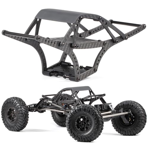 1/10 LCG Chassis Kit Carbon Cage Chassis and Titanium Link Set for Axial Capra Portal Axle Sportsman 2.2S Shafty Super Class Crawler Build (Chassis Kit)