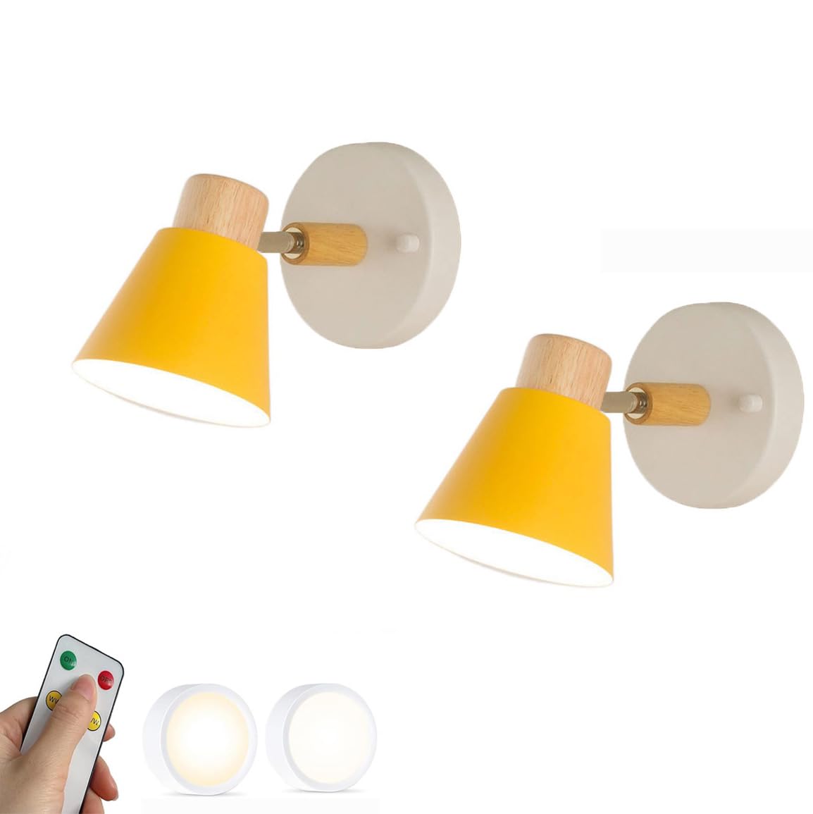 Applique da Parete Moderna in Metallo con Braccio Regolabile e Telecomando, Senza Fili e alimentata a Batteria Ricaricabile, Ideale per Camera da Letto e Soggiorno.