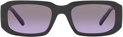 ARNETTE Gafas de sol para hombre, montura negra, lentes gris oscuro, 2.087in