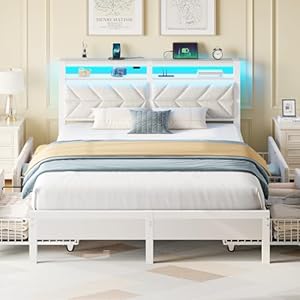 Seventable Full Size Bed Frame with...