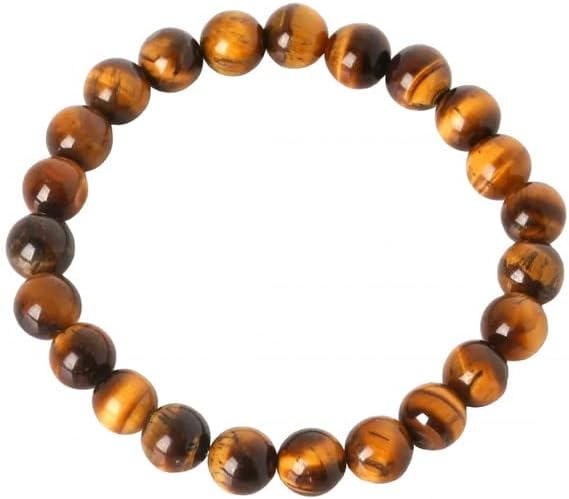 Hand Crafted AAA Tiger Eye Beaded Bracelet, Handmade 8mm Beaded Stretchable wrist band,Ideal for Men Women, 100% Genuine Crystals for Healing YO-BRACE-02