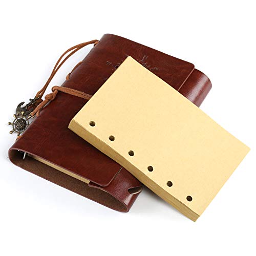 Kesoto Leather Journal Refills Notebook Refillable Paper for A7 Journal Traveler Notebook Inserts, 160 Pages, 5.9\'\'x 3.9\'\'
