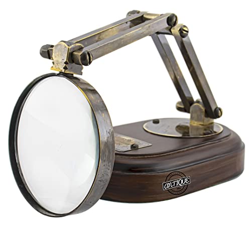Loupe en laiton de style antique pour lecture et décor de table