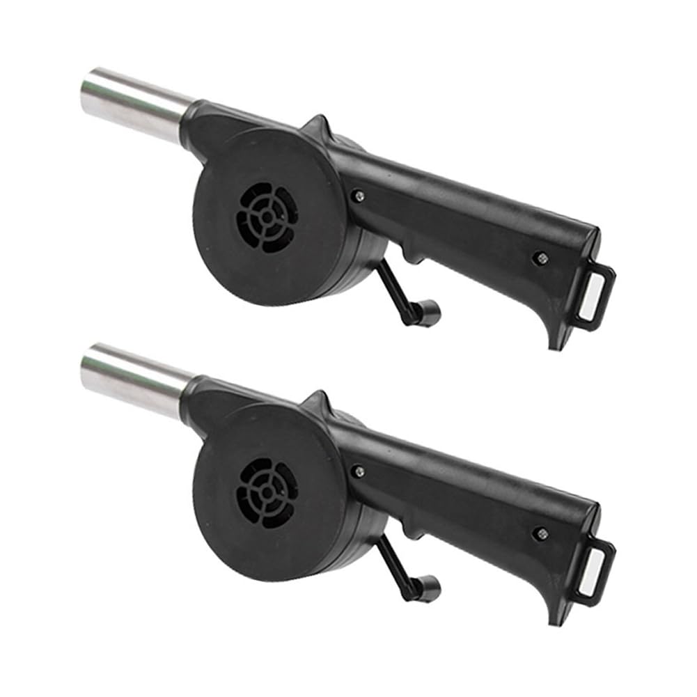 Littimoon Hand BBQ Fan Outdoor BBQ Fan Air Blower for Barbecue Picnic Manual Crank Grill BBQ Fan Fire Bellows BBQ Tools