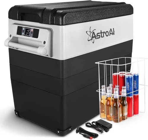 AstroAI 12 Volt Car Refrigerator, Portable Freezer 12V Fridge 58 Quart (55L) Electric Cooler -4℉~68℉ with 12/24V DC & 110V AC for Car, RV, Truck, Van, Boat for Camping, Travel, Fishing Outdoor