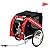 Pawhut Folding Dog Carrier Bicycle Pet Trailer in Steel Frame Stroller - Red & Black