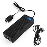 【Einfach zu verwenden】spannungswandler 220V auf 12V 10A，gleichrichter 220v auf 12v，umwandler 220 auf 12 volt, Stecken Sie den Konverter einfach in eine beliebige Steckdose in Ihrem Haus und verbinden Sie mit dem Zigarettenanzünderstecker DC 12V Ihrer autobetriebenen Geräte zu verwenden.