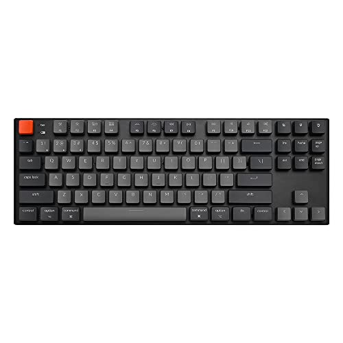 Keychron K1 V2 Wireless and Wired Low Profile Mechanical Keyboard with RGB LED|Gateron Blue Switches|for Windows/Mac OS/Android - TKL Layout (87 Keys)|Aluminum Frame (Black,K1-M2) by Keychron - Used condition - CA$57.59