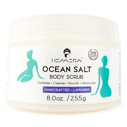 Ocean Salt Body Scrub, Handcrafted Scrub With Lavender Oil, Scrub With Essential Oils, Detox Body Scrub, Exfoliating Salt Scrub To Exfoliate & Moisturize Skin, Deep Cleansing #TOP3