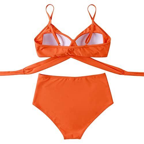 SUUKSESS Women Wrap Bikini Set Push Up High Waisted 2 Piece Swimsuits4