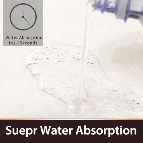 Rururug Bathroom Mat, Large Bath Mats for Bathroom 50x120cm, Non Slip Rug for Bathroom Floor Microfiber Absorbent White Bath Mat - Image 4