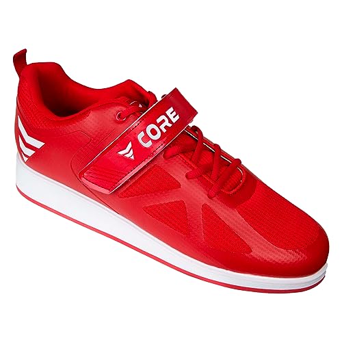 Core Weightlifting Shoes – Squat Shoes for Men and Women – Weight Lifting Shoes for Powerlifting, Deadlifting & Crossfit – Strap and Lace-Up Gym Shoes – Non-Slip Olympic Lifting Shoes with 0.67″ Heels