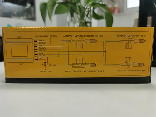 XUKEY Zentralverriegelung Universal Auto Türschloss Keyless Entry System mit 2 Fernbedienung, Autotürschloss Zentralverriegelung Set Auto Umrüstung – Bild 5