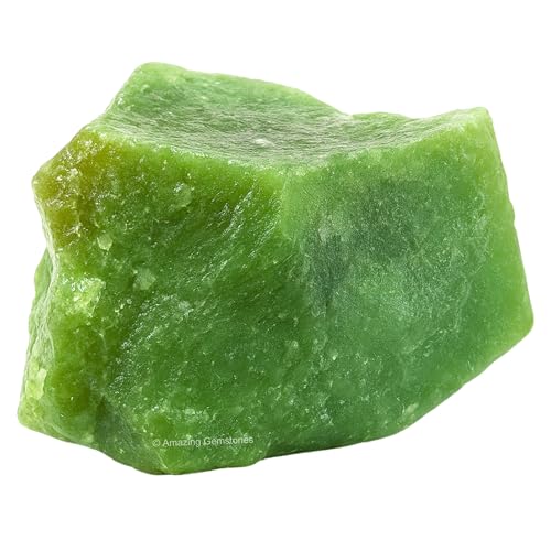 2 Pieces Green Aventurine Raw Crystals and Healing Stones, Natural Rocks for Tumbling and DIY Raw...