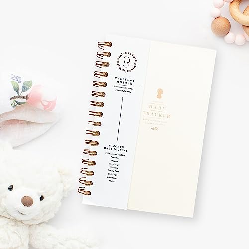 Image of Everyday Mother 6 Month Daily Baby Tracking Journal Book, 180 Pages to track nursing, pumping, feeding, diapers, sleep, notes, and more