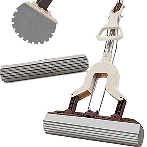 Starpia Sponsdop, absorberend, 2 × super absorberend, PVA-spons, telescoopsteel voor vloerreiniger