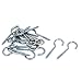 Aexit Garden Vine Quality Parts Wire 25mm x 12mm Zinc Plated Screw Eye Hook Eyelet Bolt 20pcs Model:51as176qo300