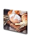 Canvas Prints Wall Art - Delicious Food Variety of Freshly Baked Breads and Grain | Modern Wall Decor/Home Art Stretched Gallery Canvas Wraps Giclee Print & Ready to Hang - 32' x 48'