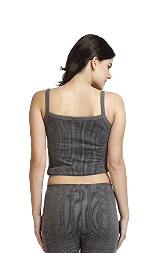 Image of Women's Cotton Thermal Spaghetti Top | Sleeveless Quilted Camisole Thermal