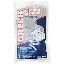 Oreck Vacuum Cleaner Bags for Handheld Vacs, Pack of 12, White, Hypo-Allergenic, Part # PKBB12OF, Oreck Odor Fighting Vacuum Bags