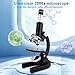 Microscope for Kids & Adults,40X-2000X Microscope with Phone Adapter & Slides Set,Suitable for Students School Lab and Home Education