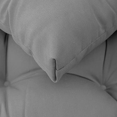 Image of QILLOWAY Indoor /Outdoor Square Seat Patio Cushion -Set of 2,19-Inches(Grey)