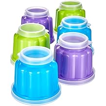 Ibili 756500 Set of 6 Jelly Moulds Blister, Plastic, Multi-Colour, 7.5 x 7.5 x 6.1 cm