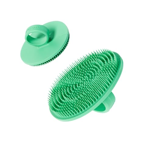 Image of Boie USA Face Scrubber - Handheld Facial Tool, Deep Cleansing Exfoliating Facial Brush. Fights Acne with Gentle, Silicone-Like Bristles, Long Lasting, & Hypoallergenic (Mint)