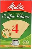 Melitta 624602 #4 8 To 12 Cup Natural Brown Cone Coffee Filters 100 Count