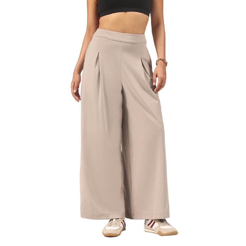 blissclub Womens Cloud Box Pleat Pants - Tall Wide-Leg Korean Style Pants Lightweight 4-Way Stretch Trousers with Deep Pockets (for Women Above 5'5)-picture-32