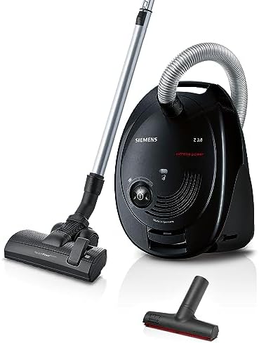 Siemens Staubsauger mit Beutel Z 3.0 extreme power VSZ3XTRM11, Bodenstaubsauger, XXL-Polsterdüse ideal für Tierhaare, Bodendüse für Parkett, Teppich, Fliesen, niedriger Stromverbra