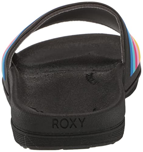 Roxy Girls Rg Slippy Slide Sandal, Black Multi, 5 Big Kid #TOP2