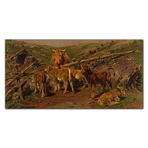 Photo sur verre vache et paysage pour sublimer votre salon moderne