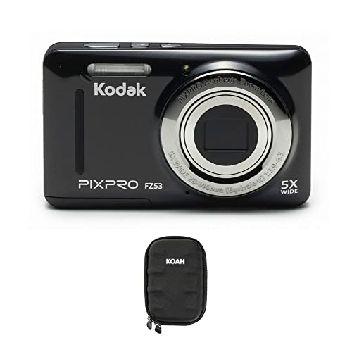 Kodak Pixpro Friendly Zoom Fz53 Digital Camera (Black) Bundle With Case For Compact Point And Shoot Cameras (2 Items) #TOP26
