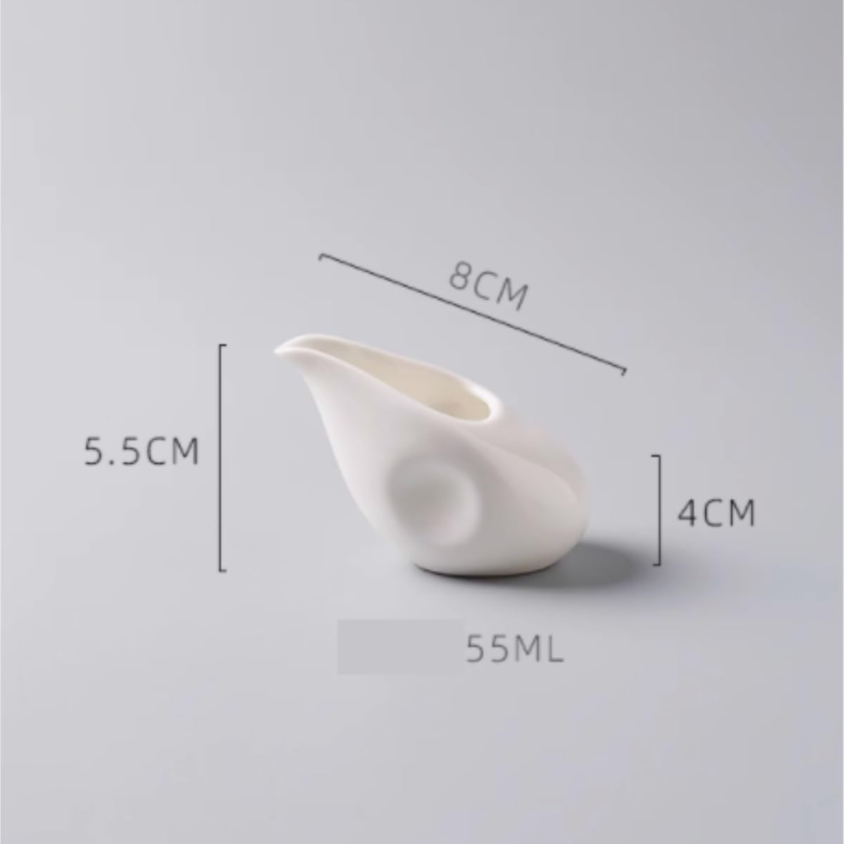 Salsiera per condimenti per insalata e sugo, 5,5 x 8 cm, brocca per latte e salsa di bistecca, perfetta per ristoranti e cucina di casa, elegante design a punta