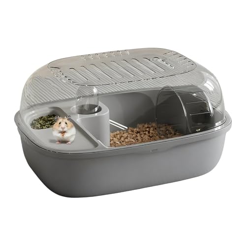 Jaula para Hámster, Jaula De Dos Pisos para Hámsteres, Hábitat Transparente Paras Mascotas con Rueda De Ejercicio, Paras Uso En Interior, Hogar, Viaje, Apartament