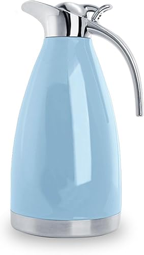 Sumerflos Jarra térmica de café de acero inoxidable de 68 onzas/termo de doble pared con aislamiento al vacío, retención de calor de 12 horas, 2